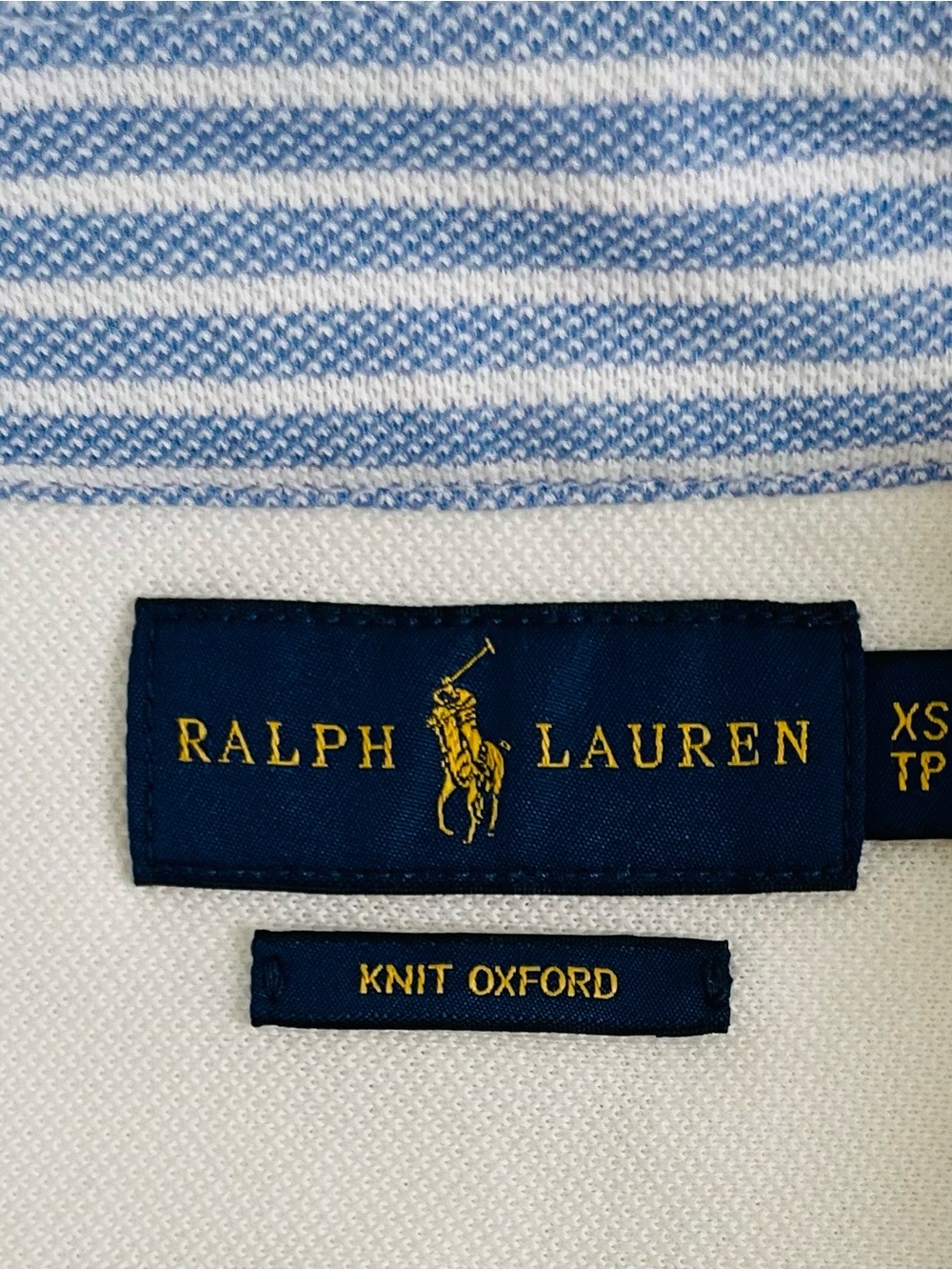 Ralph Lauren women’s off white Oxford knit button -Down Shirt - Picture 6 of 6